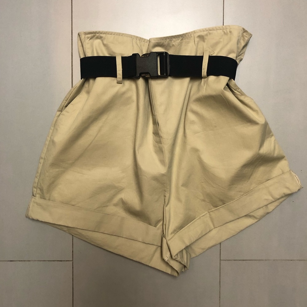 Frankie Shop paper bag high waist shorts size S
